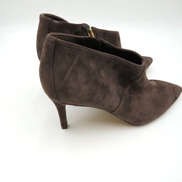 Vince Camuto Booties Womens Size 8,5 Brown Suede Pointed Toe Ankle Side Zi - Picture 2 of 8